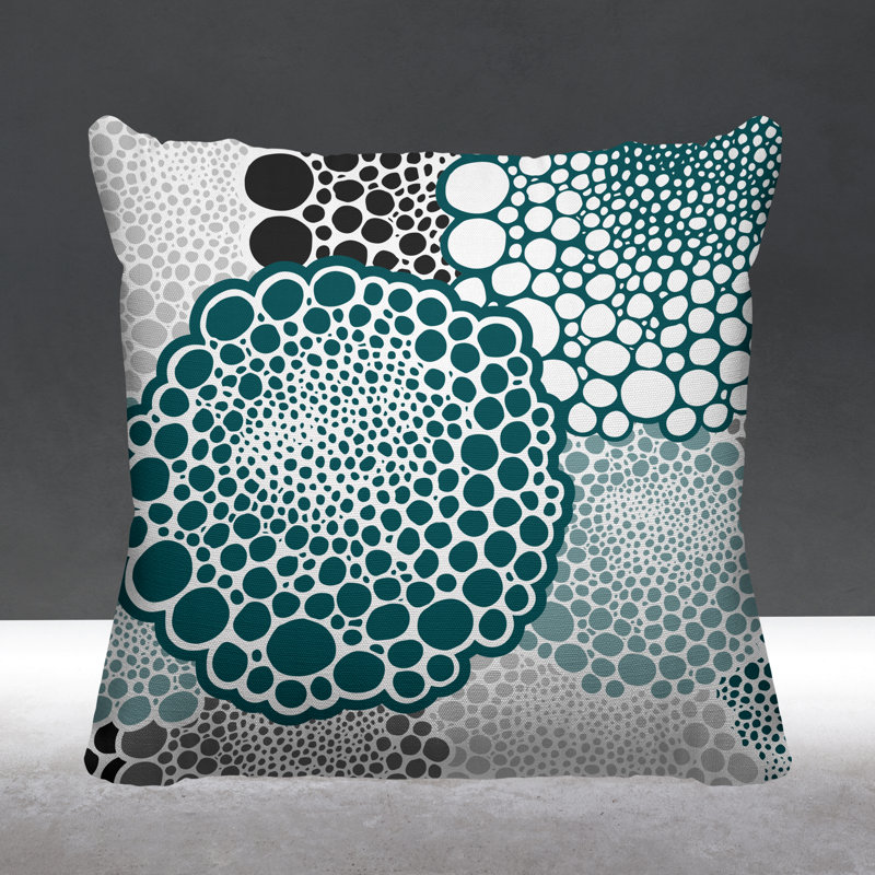 Coussin Bryony, L 15 po x H 15 po, Émeraude