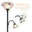Lampe torchère sur pied 71 po avec ampoule DEL Rupe