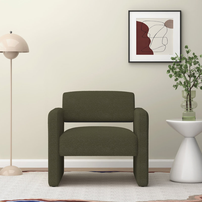 Chaise rembourrée confortable, Velours vert