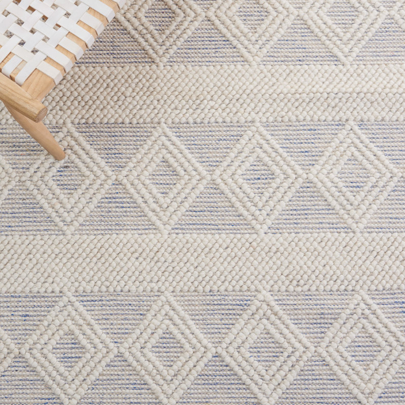 Natura Flat Weave Wool Geometric Rug, Rectangle 5' x 8'