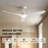 2pcs 52-inch Ceiling Fans With Lights And Remote Control White-300285316-300285319
