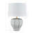 Allison 30" Ceramic Table Lamp with Fabric Shade, White/Gray
