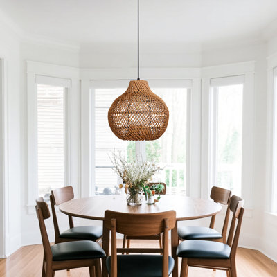 Retro Rattan Pendant Lamp for Dining Table