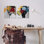 Obscura Pop Portraits, ensemble de 2 toiles d'art mural, design par Victoria Barnes