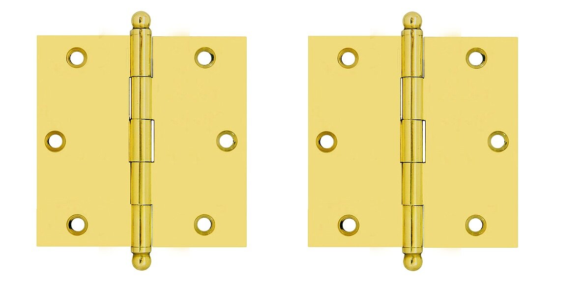 UNIQANTIQ HARDWARE SUPPLY Small Solid Brass Gold Plated Quadrant