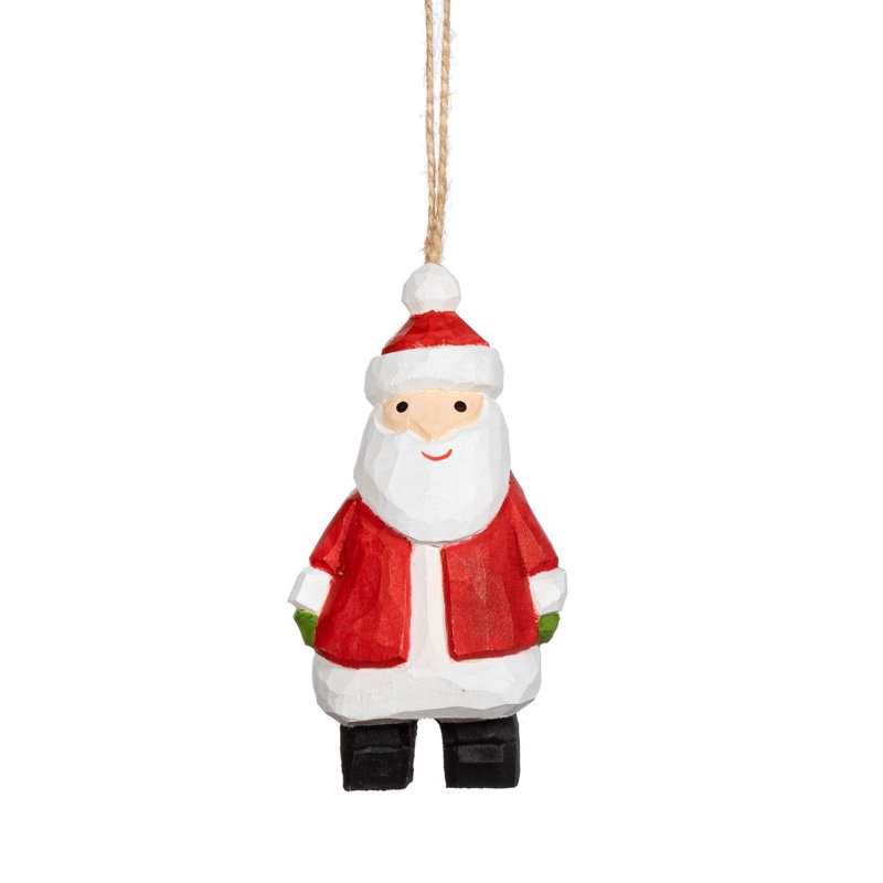 Solid Colour Wood Hanging Figurine Ornament