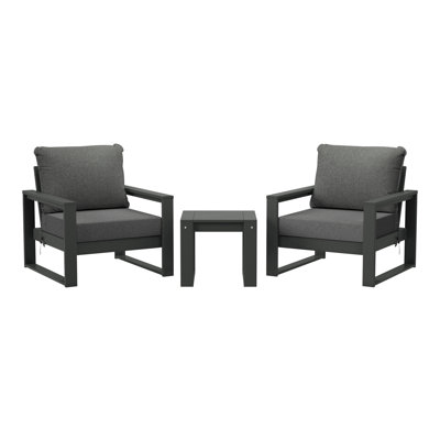 Ensemble de conversation modulaire 3 pièces avec cadre et patio