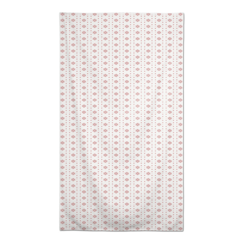 Rectangular Geometric Polyester Tablecloth, Pink