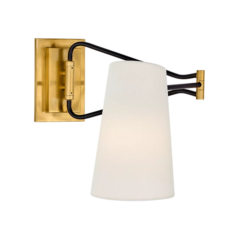 AERIN Keil Swing Arm Wall Light, Black