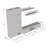 100" Modern Floating Wall Mounted Entertainment Center with 16-Color LED Lighting, High Gloss Finish-1966585458