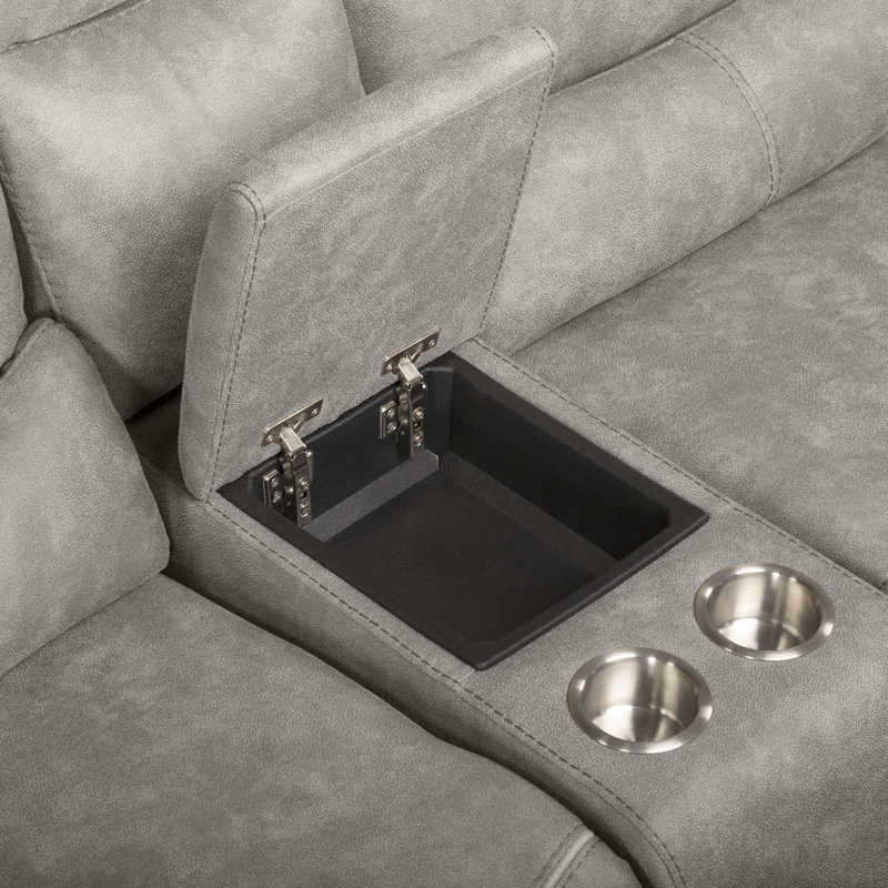 Canapé modulaire 3 pièces Rieka, gris