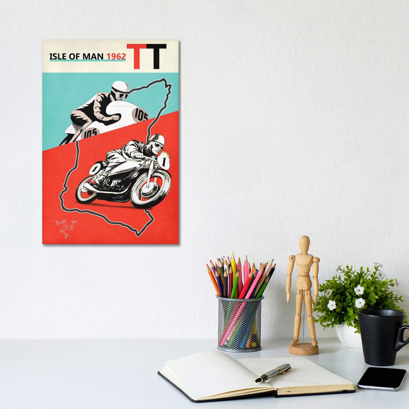Isle Of Man TT 1962 by Mark Rogan - Wrapped Canvas Print, 20.32 cm H x 30.48 cm W