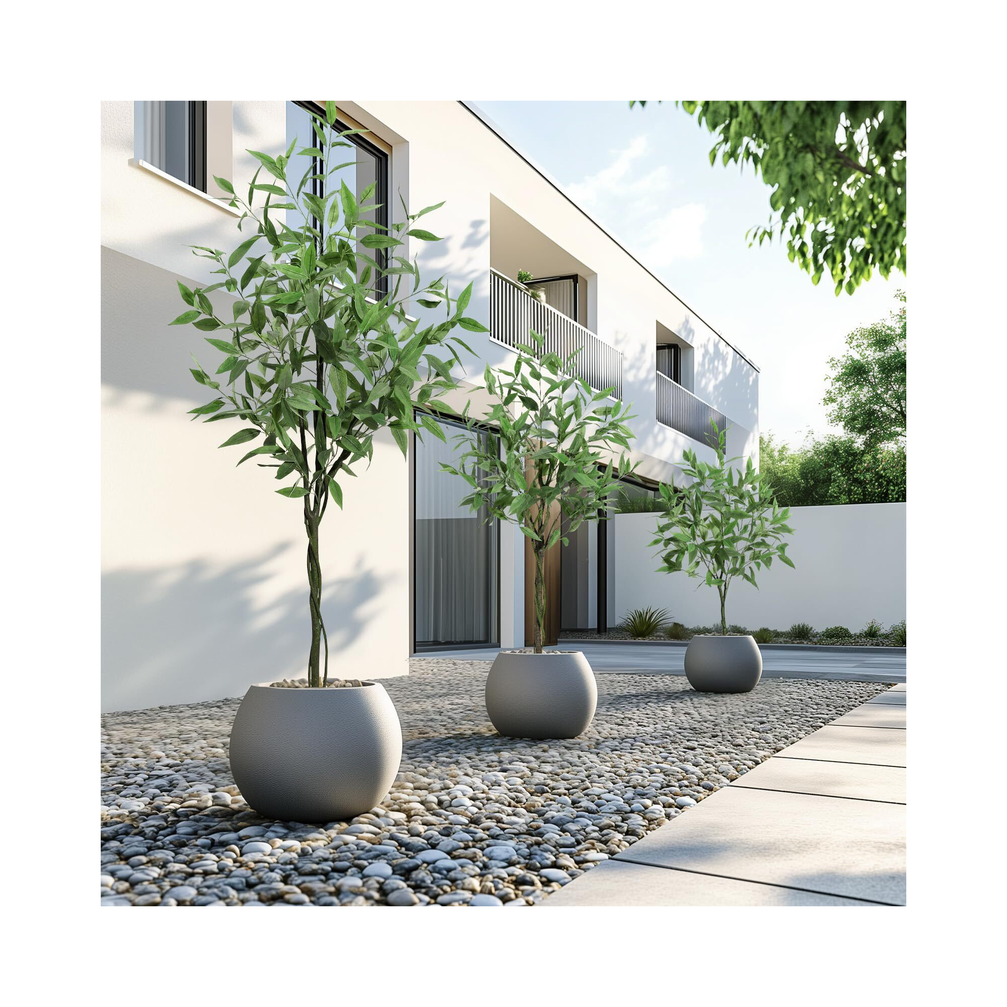Artificial Tree Plant Eucalyptus Tree Tall, 48" H x 6" W x 6" D