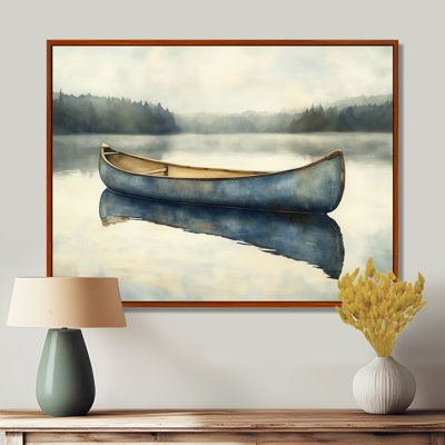 «Soft Canoe Lake II - Blue Lakeside», art mural