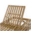 Chaise longue en bois d'acacia pliable aux 2/3 avec dossier réglable et surface de rangement plate, finition brun clair non rembourrée, pour patio de jardin-1869459493