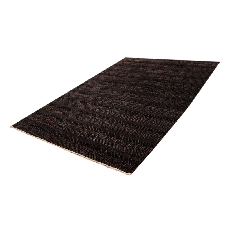 Tapis noir en soie ombre 9 pi 10 po x 14 pi 3 po