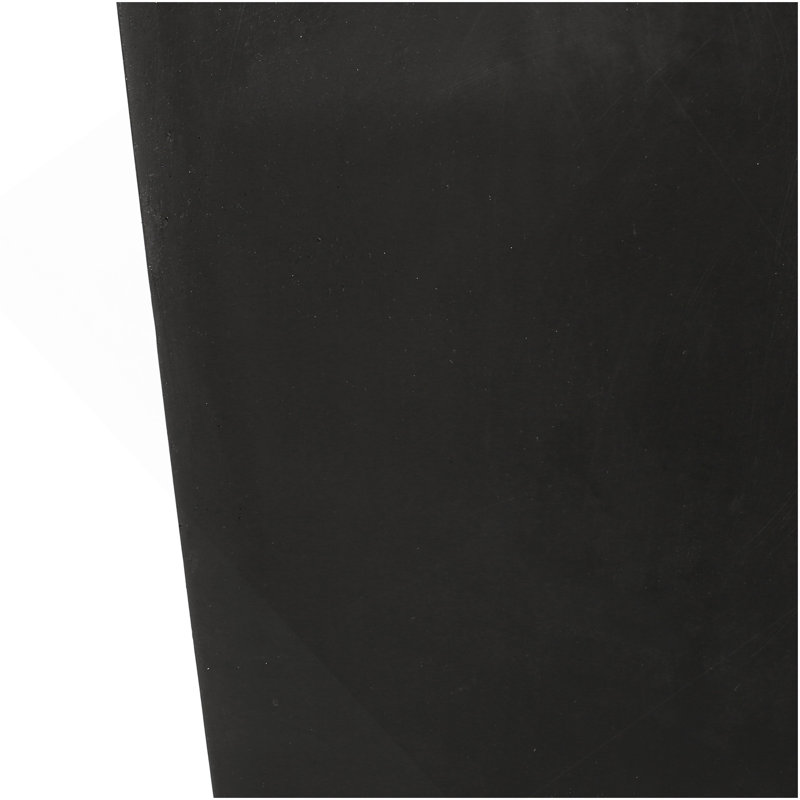 Jardinière d'extérieur moderne en pierre MGO, noir, H 32,5 po x l 13 po x P 13 po, Noir