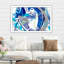 «Blue Flow», peinture sur toile à cadre flottant-492972382-492972383