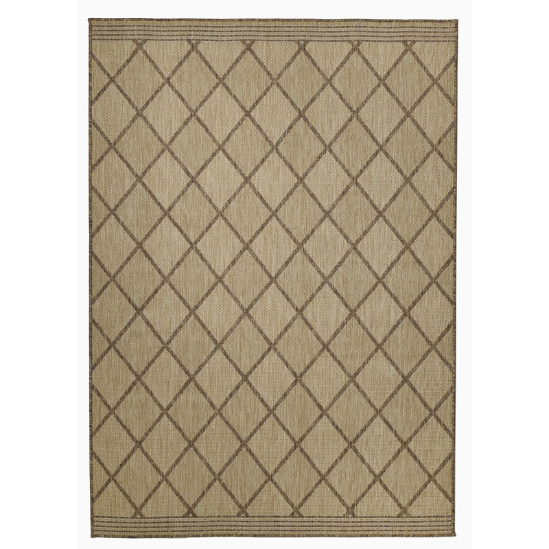 Jessicalee Geometric Indoor / Outdoor Rug, Rectangle 5'4" x 7'6"