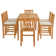 Outdoor 7 - Piece Teak Dining Set with Cushions