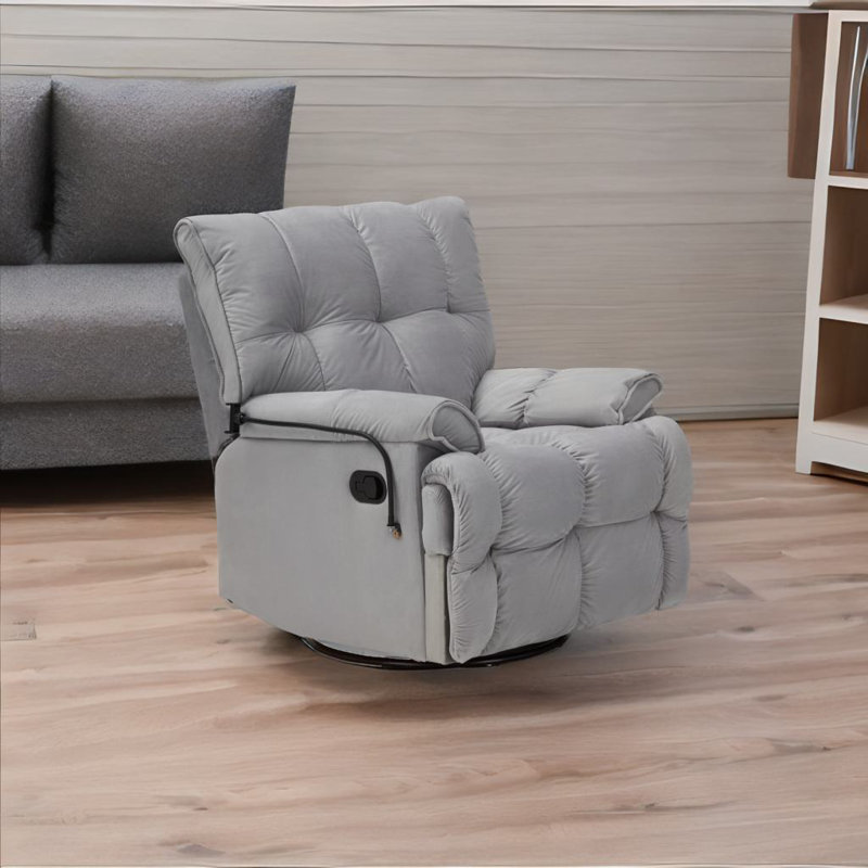 Fauteuil simple, Velours gris velours
