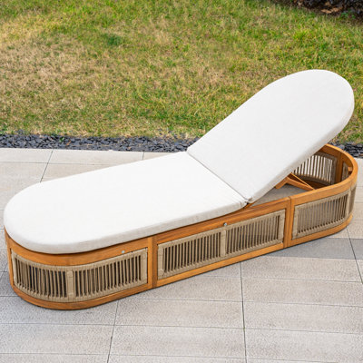Outdoor Acacia Chaise Lounge