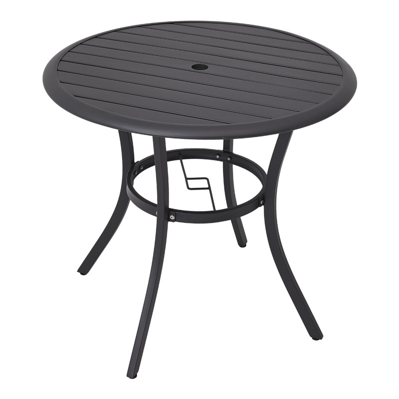 Carstens 2 - Person 80cm L Outdoor Garden Metal Slatted Coffee Table
