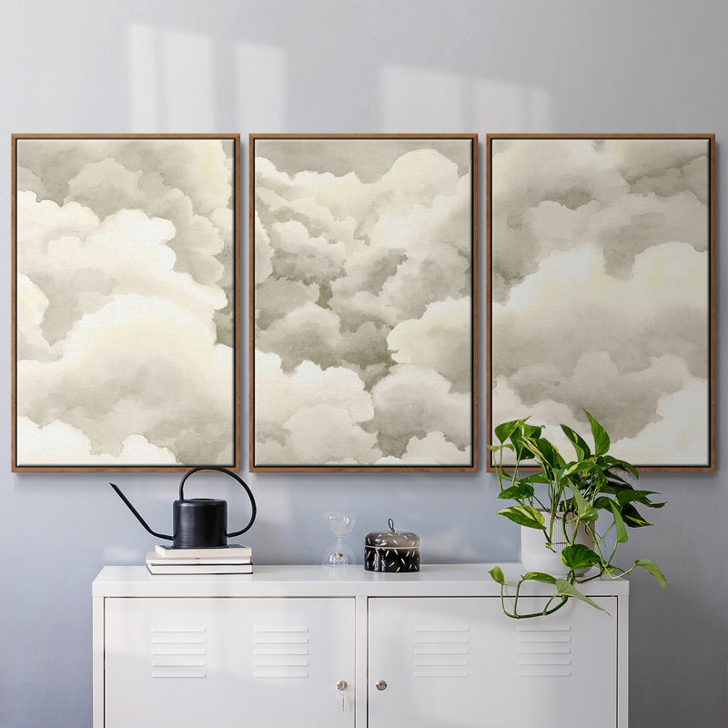 Storm Brew III - Toile encadrée multi-pièces, Cadre noyer, H 36 po x l 75 po
