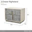 Pavira 2-Drawer Nightstand - Stone