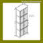 Grande armoire de rangement 72,4 "avec 8 portes et 4 tablettes, organisateur autoportant-118323390