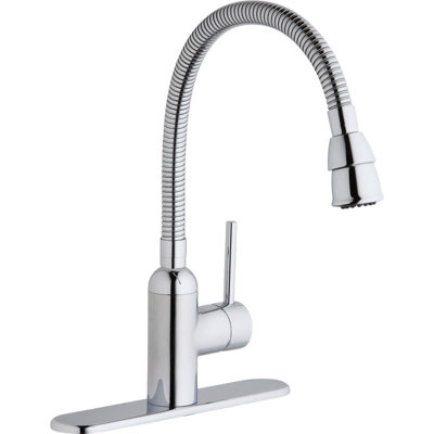 Pursuit Single Hole Laundry Faucet with Flexible Spout