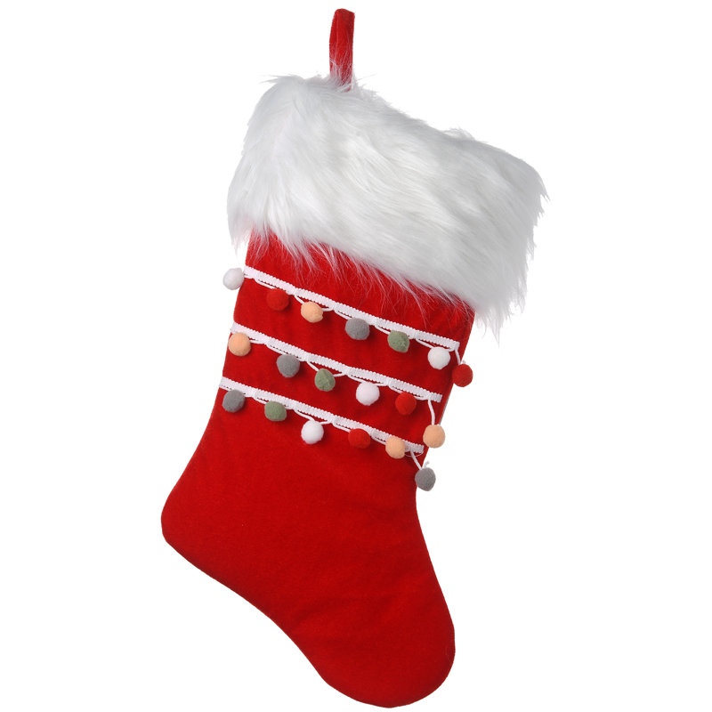 Chaussette de Noël en velours rouge 19 po The Store Aisle®