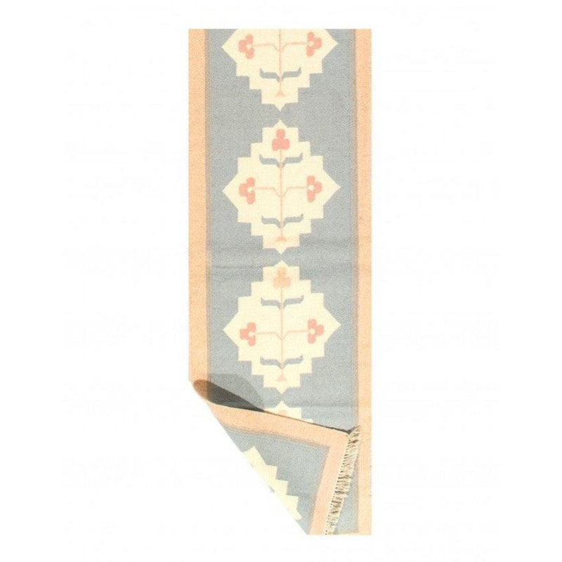 Wilby Cotton Oriental Area Rug in Gray