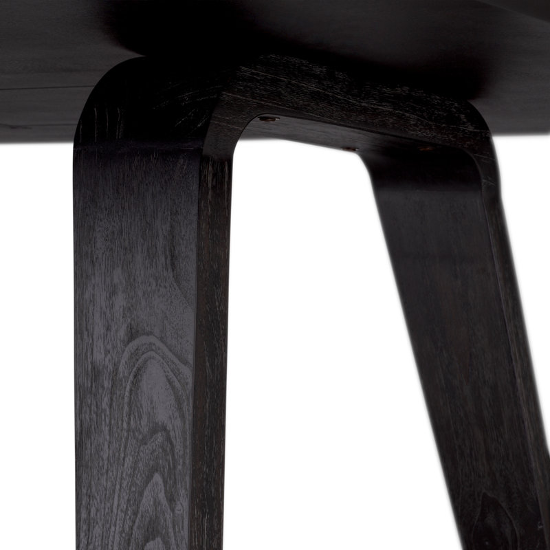 Dining Table Glover Natural Oak Veneer - Top, Black