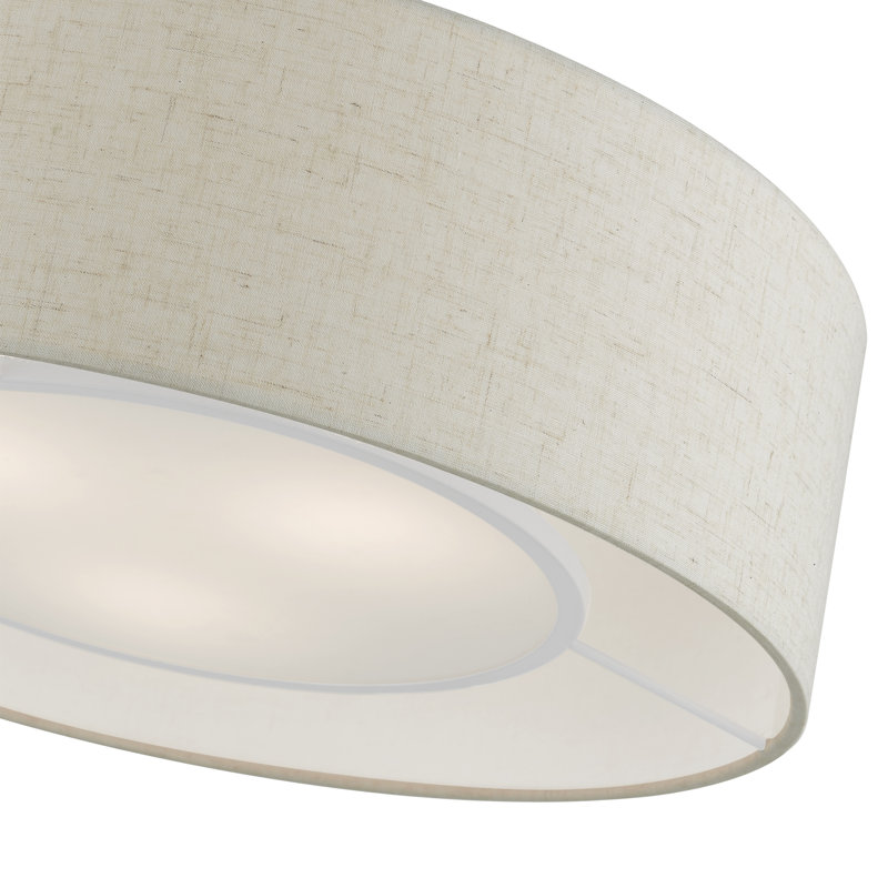 Zeidi 3-Light 17" Semi Flush Mount, Brushed Nickel