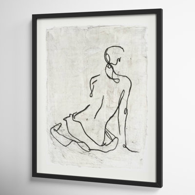 Embellished Gestural Contour I Print