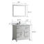 Ensemble de meuble-lavabo simple avec miroir 36 po Valor-1629462007