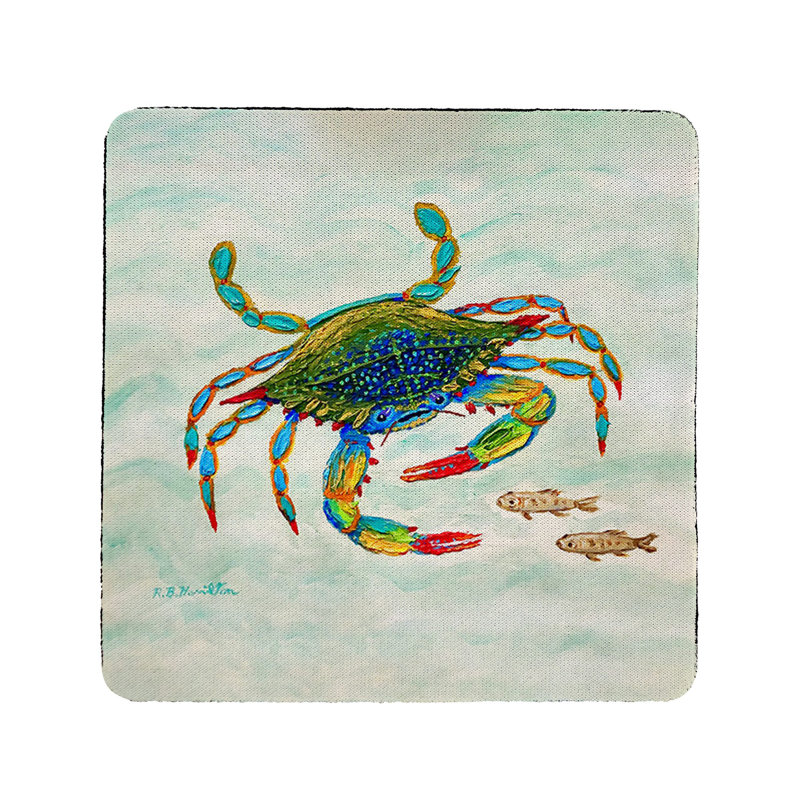 Ensemble de 4 sous-verres crabe et poisson