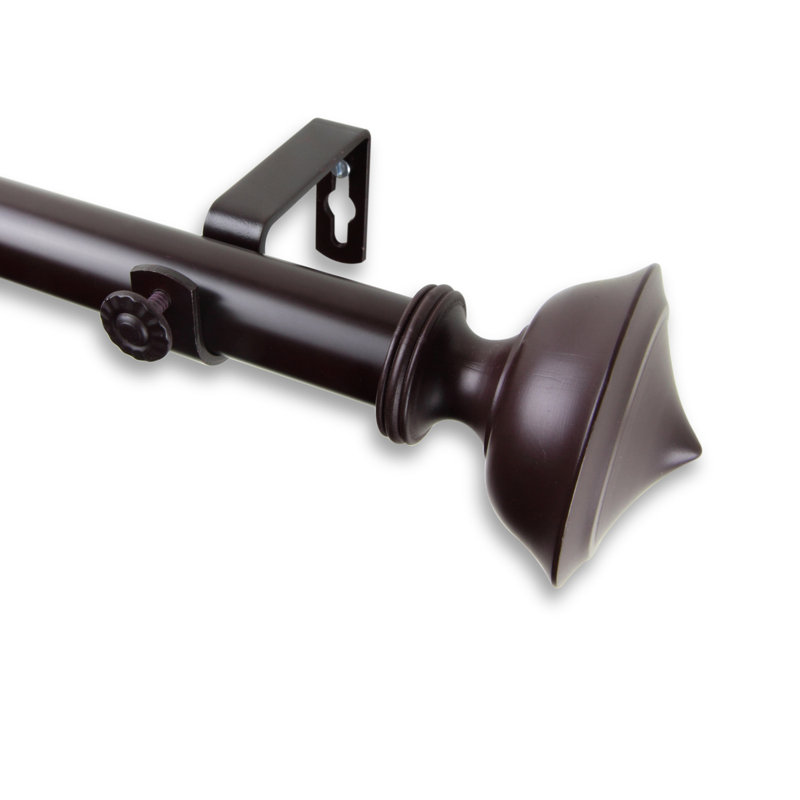 Tringle à rideaux simple Moffat, Acajou, l 48 po à 84 po