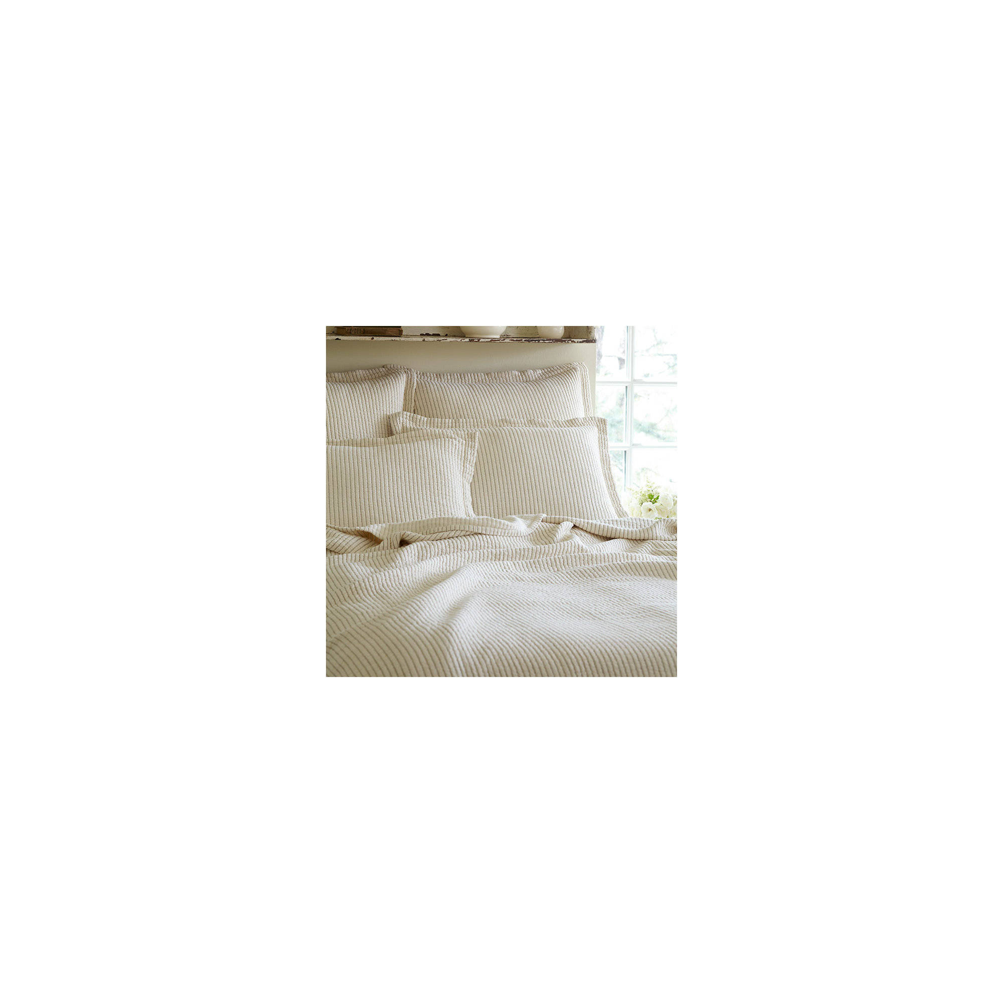 Tildra Coverlet / Bedspread, Charcoal Stripe , King