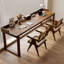 Bureau double en bois massif avec cloison-1242672899
