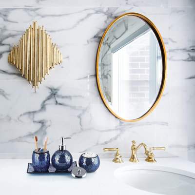 Mosaic Glass Bathroom Accessory Set