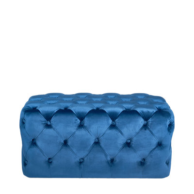 Kremer 80cm Wide Velvet Tufted Rectangle Solid Colour Cocktail Ottoman