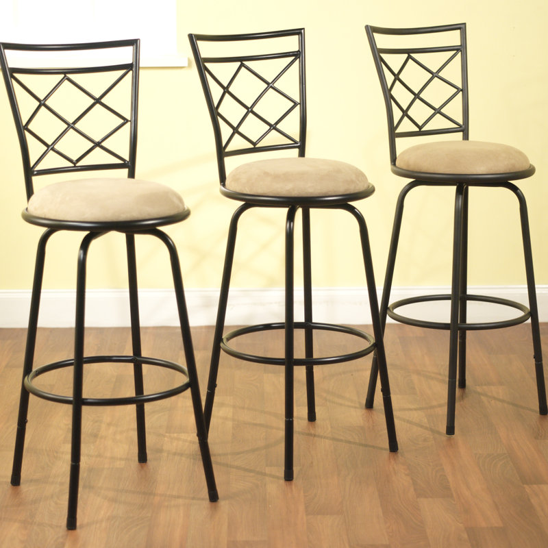 Tabouret Lamoille, Noir, Brun pâle