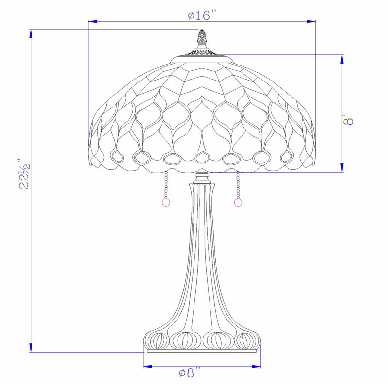 Lampe de table en bronze foncé 25 po Rowena