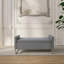 Repose-pieds rembourré moderne avec grand rangement, base en métal pour la chambre à coucher et le salon, banc d'entrée multifonctionnel