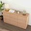 Commode 9 tiroirs pour chambre à coucher avec grands tiroirs, commode en bois, grande commode de plancher, long meuble télé moderne, table d'appoint de rangement Mid-Century-345544079
