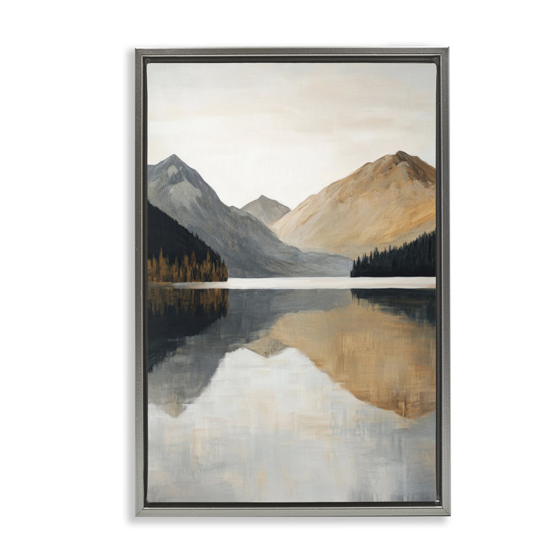 Cadre flottant terre terre cuite, H 25 po x l 17 po, Cadre flottant gris lustré