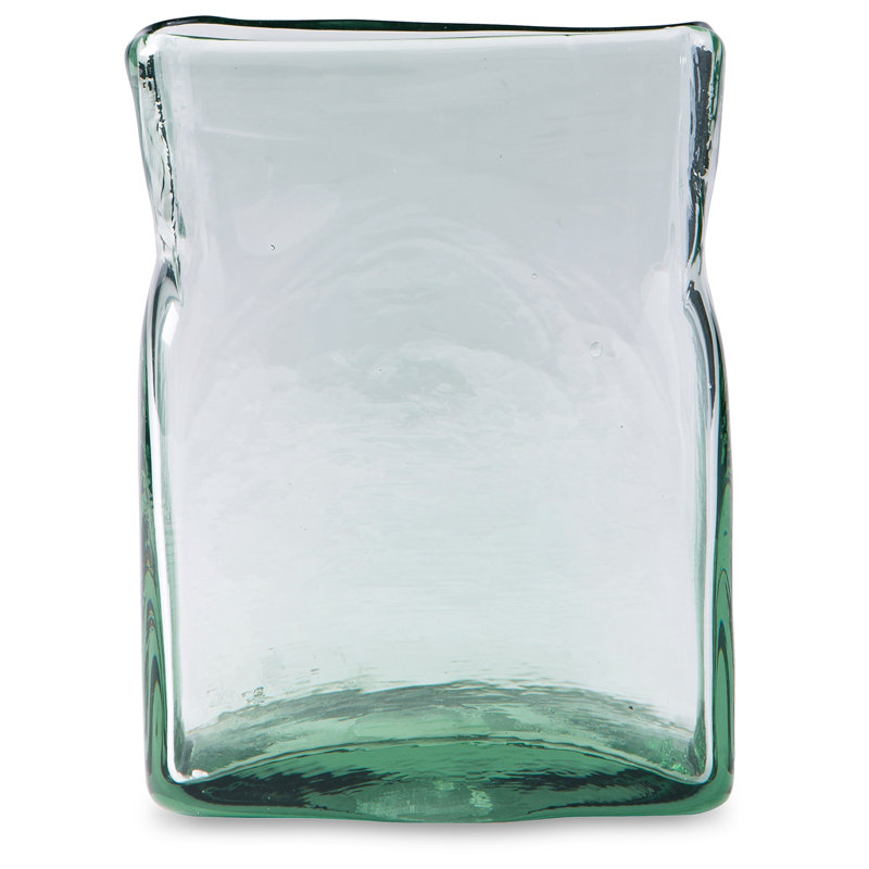 Vase de table en verre Roughfort, H 7,5 po x l 6 po x P 3,5 po