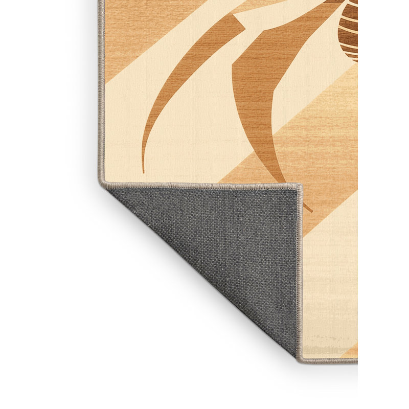 Tapis doux moelleux Adriel Camel Spider, 2 x 5